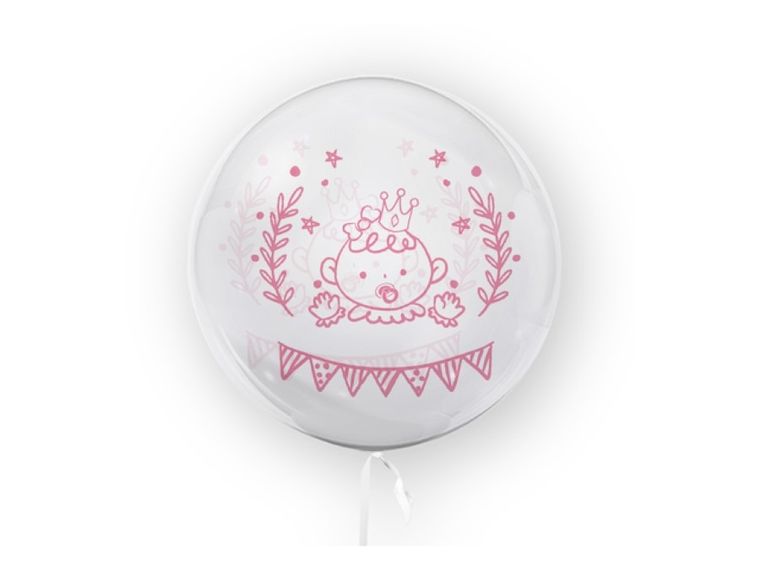 Tuban, balon, dziewczynka baby shower, 45 cm