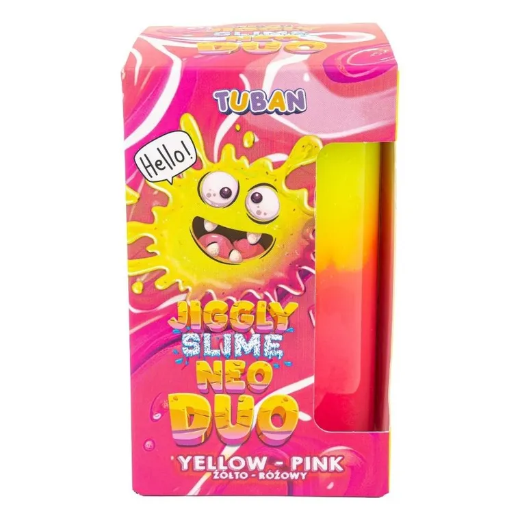Tuban, Jiggly Slime Neo Duo, masa plastyczna żółto-różowy, 430g