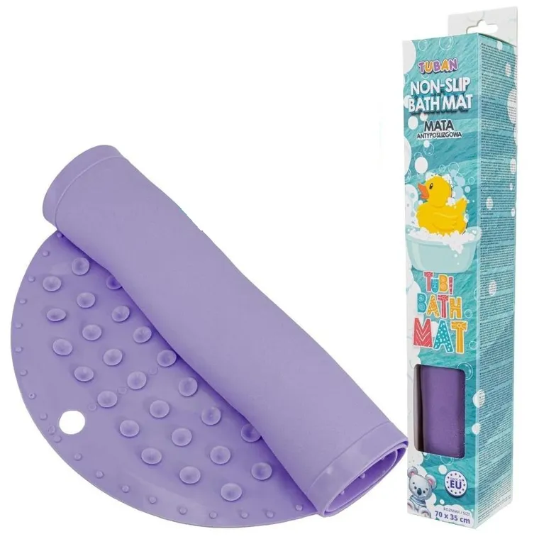 Tuban, mata kąpielowa, antypoślizgowa, fioletowa