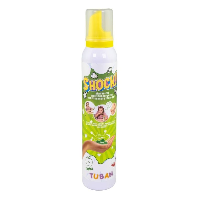 Tuban, Shock!, multisensoryczny pianko-żel, jabłko, 200 ml