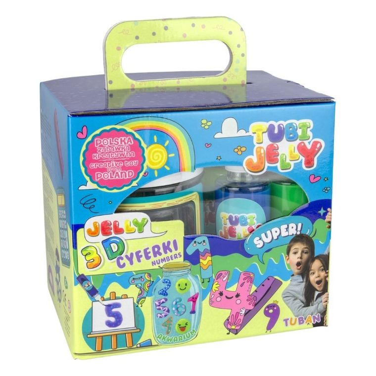 Tuban, Tubi Jelly, 6 kolorów, małe akwarium, zestaw kreatywny, cyferki