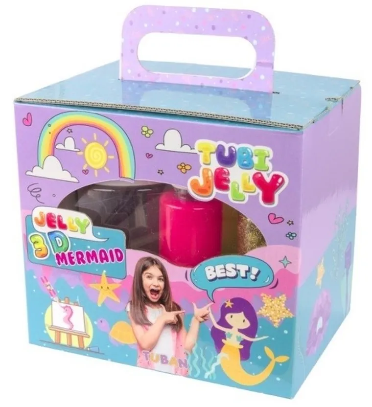 Tuban, Tubi Jelly, 6 kolorów, małe akwarium, zestaw kreatywny, syrenka