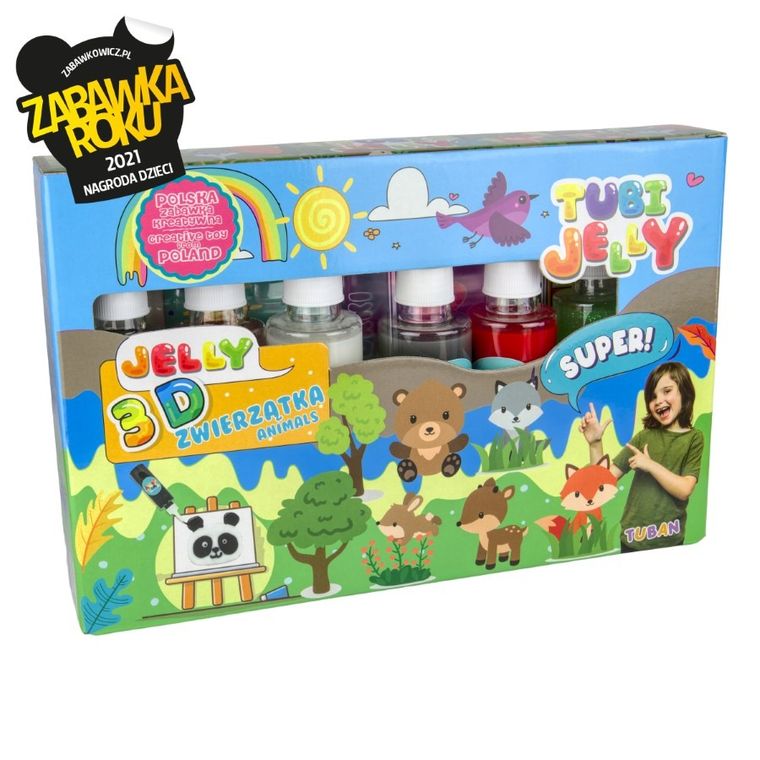 Tuban, Tubi Jelly, 6 kolorów, zestaw kreatywny, zwierzątka