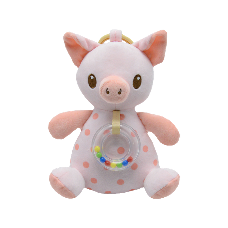 Tulilo, Świnka, pluszowa zawieszka z pozytywką, różowe kropeczki