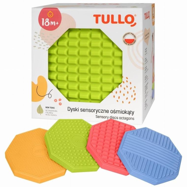 Tullo, dyski sensoryczne, ośmiokąty, 4 szt.