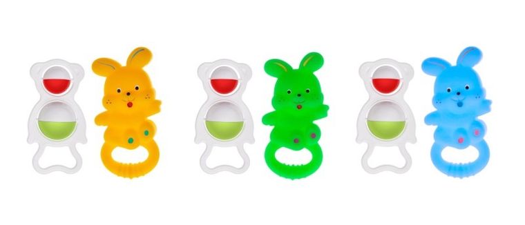 Tullo, gryzak z grzechotką, zając