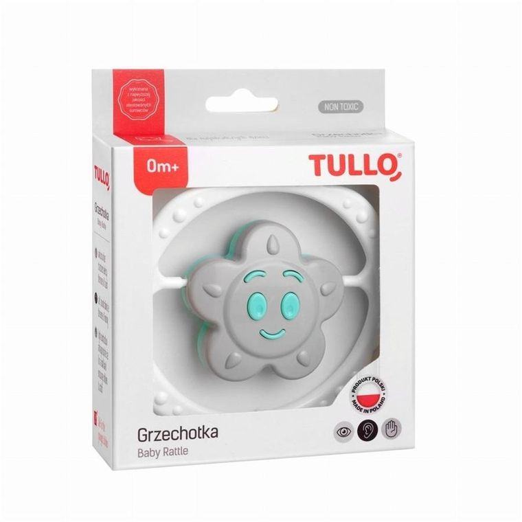 Tullo, grzechotka kwiatek, miętowo-szary