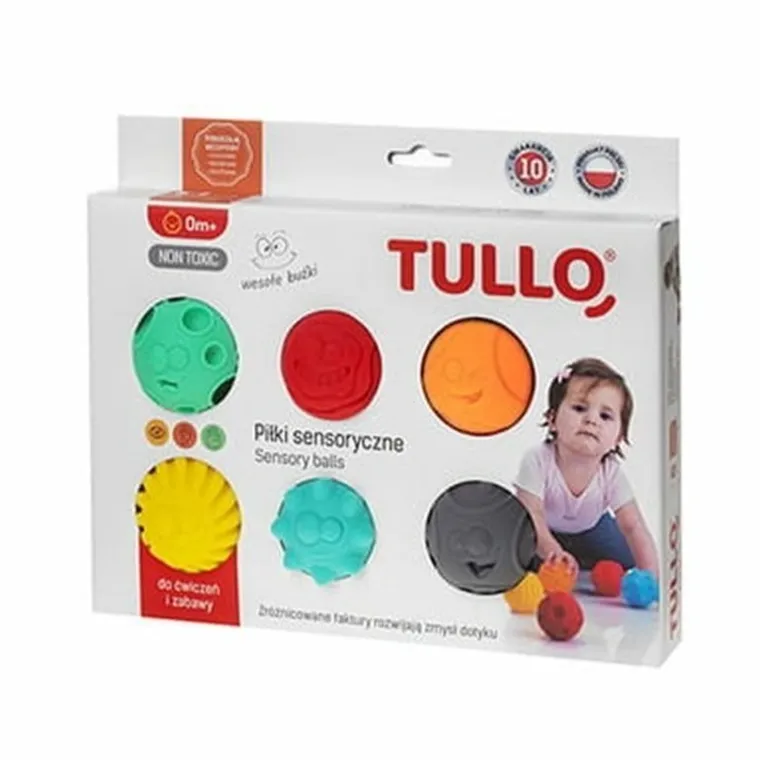 Tullo, piłeczki sensoryczne, 6 szt.