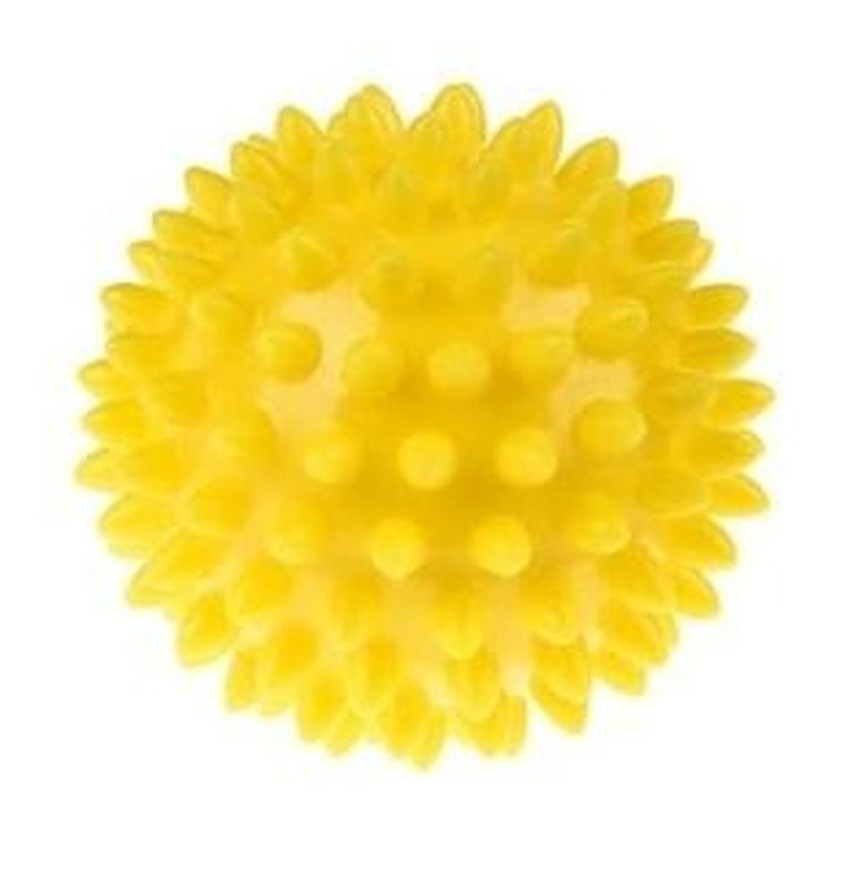 Tullo, piłka rehabilitacyjna, żółta, 6,6 cm