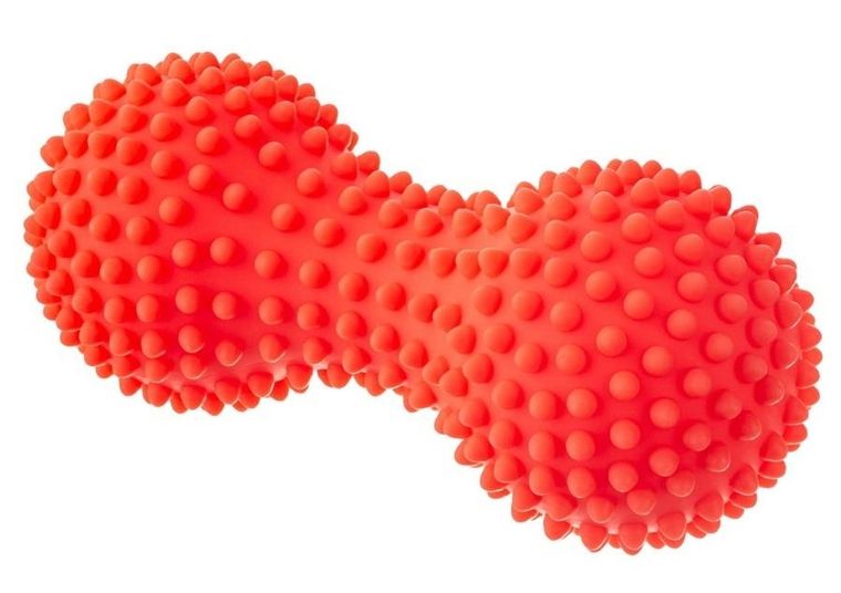 Tullo, wałek do masażu, duoball, czerwony, 15,5 cm