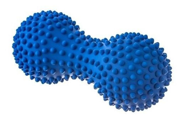 Tullo, wałek do masażu, duoball, niebieski, 15,5 cm