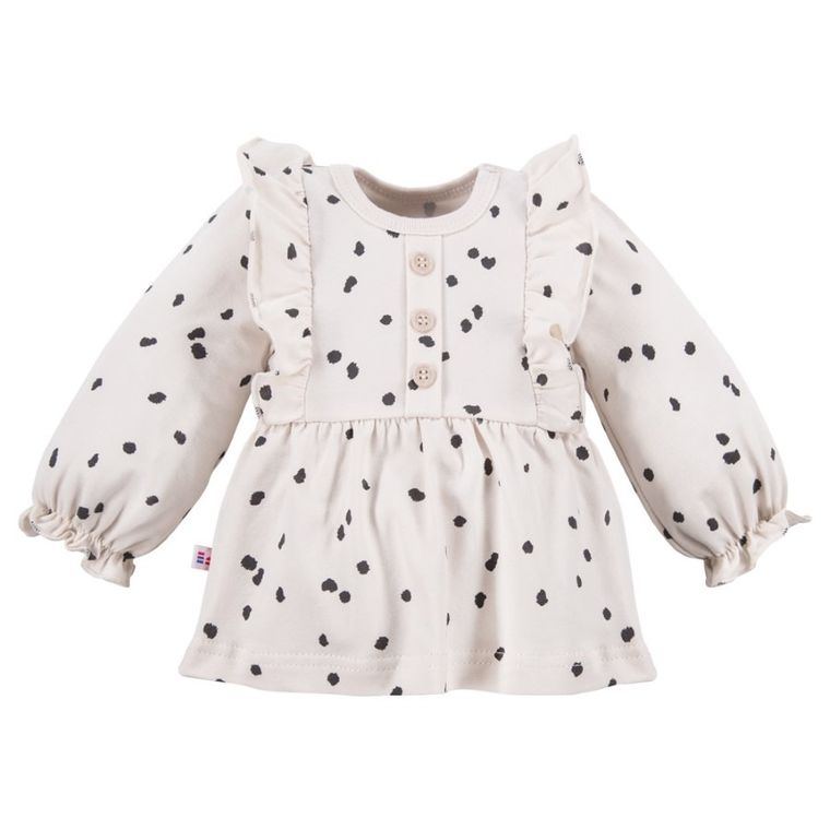 Tunika dziewczęca z długim rękawem, biała, Eevi