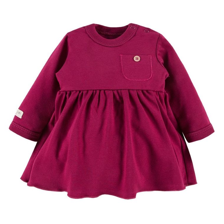 Tunika dziewczęca z długim rękawem, bordowa, Eevi