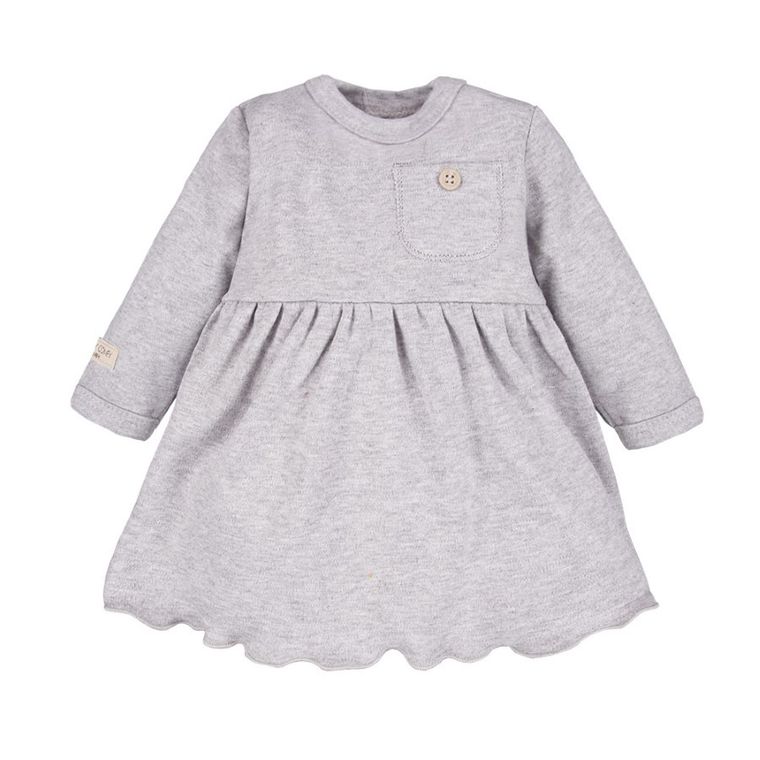 Tunika dziewczęca z długim rękawem, szara, Eevi