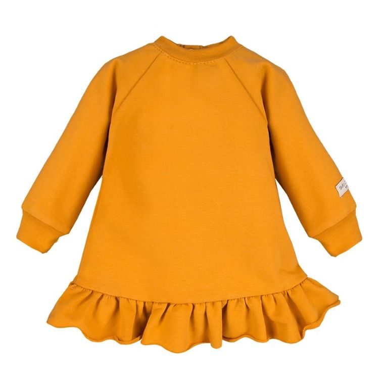 Tunika dziewczęca z długim rękawem, żółta, Eevi