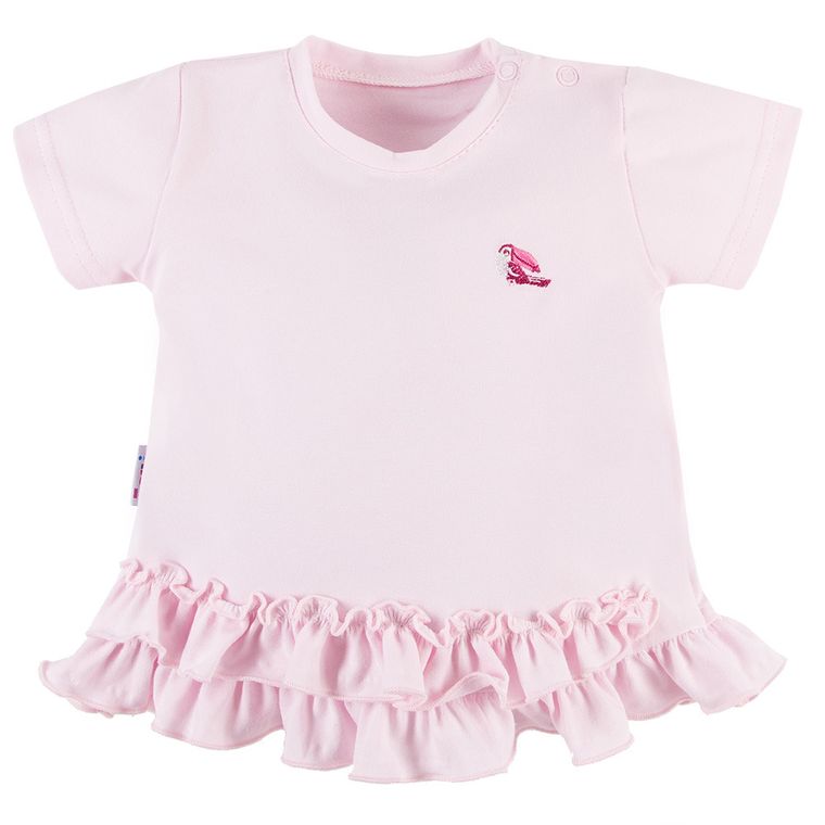 Tunika dziewczęca z krótkim rękawem, różowa, Eevi