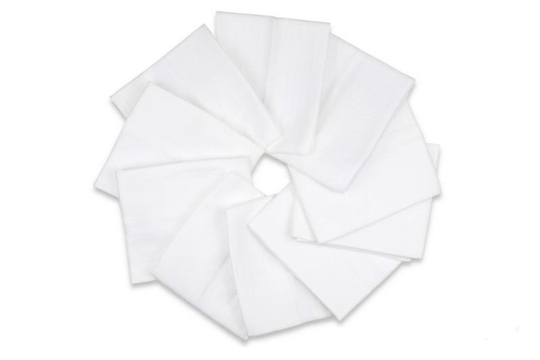 Tup Tup, Premium, pieluszka tetrowa, biała, 70-80 cm, 100% bawełna, 10 szt.