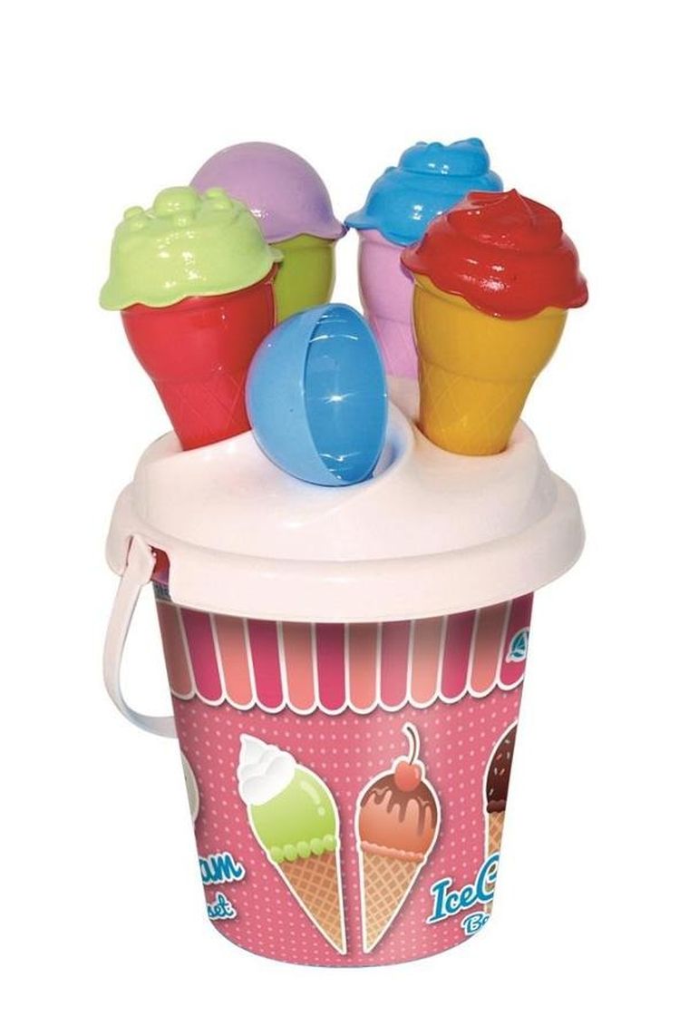 Tupiko, lody w wiaderku, akcesoria do piasku