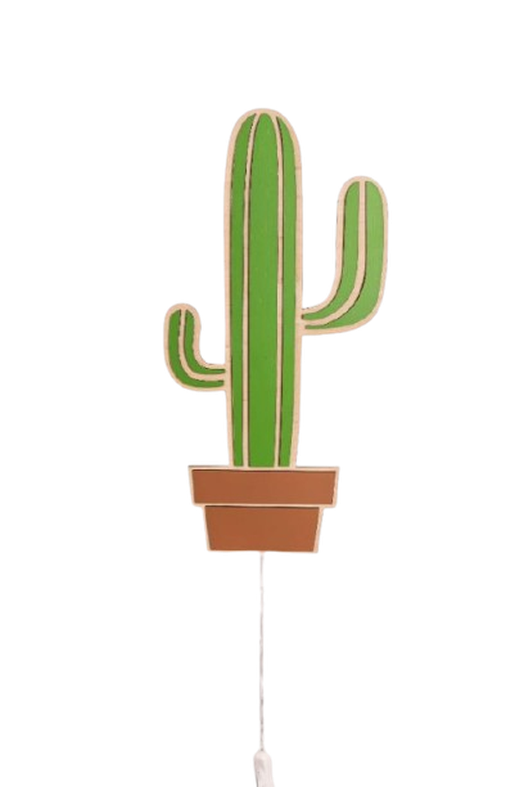 tupti.lights, lampka nocna dla dzieci, drewniana, kaktus