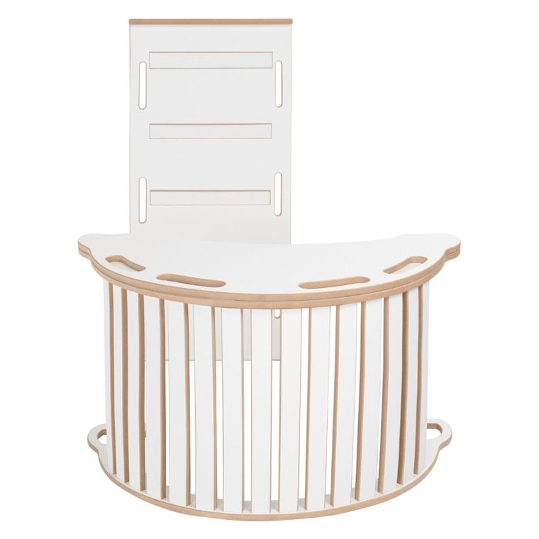 tupti.wood, 3w1: duży bujak montessori + duża zjeżdżalnia, drabinka + blat