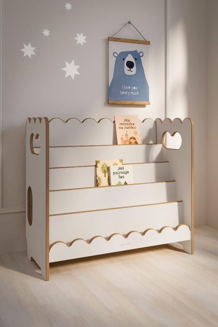 tupti.wood, Bubble Maxi, biblioteczka montessori, naturalna
