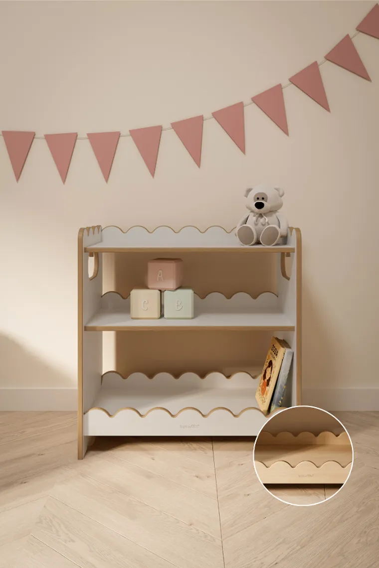 tupti.wood, Bubble Maxi, regał montessori, biały