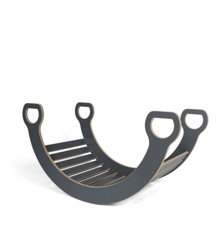 tupti.wood, duży bujak montessori, szary