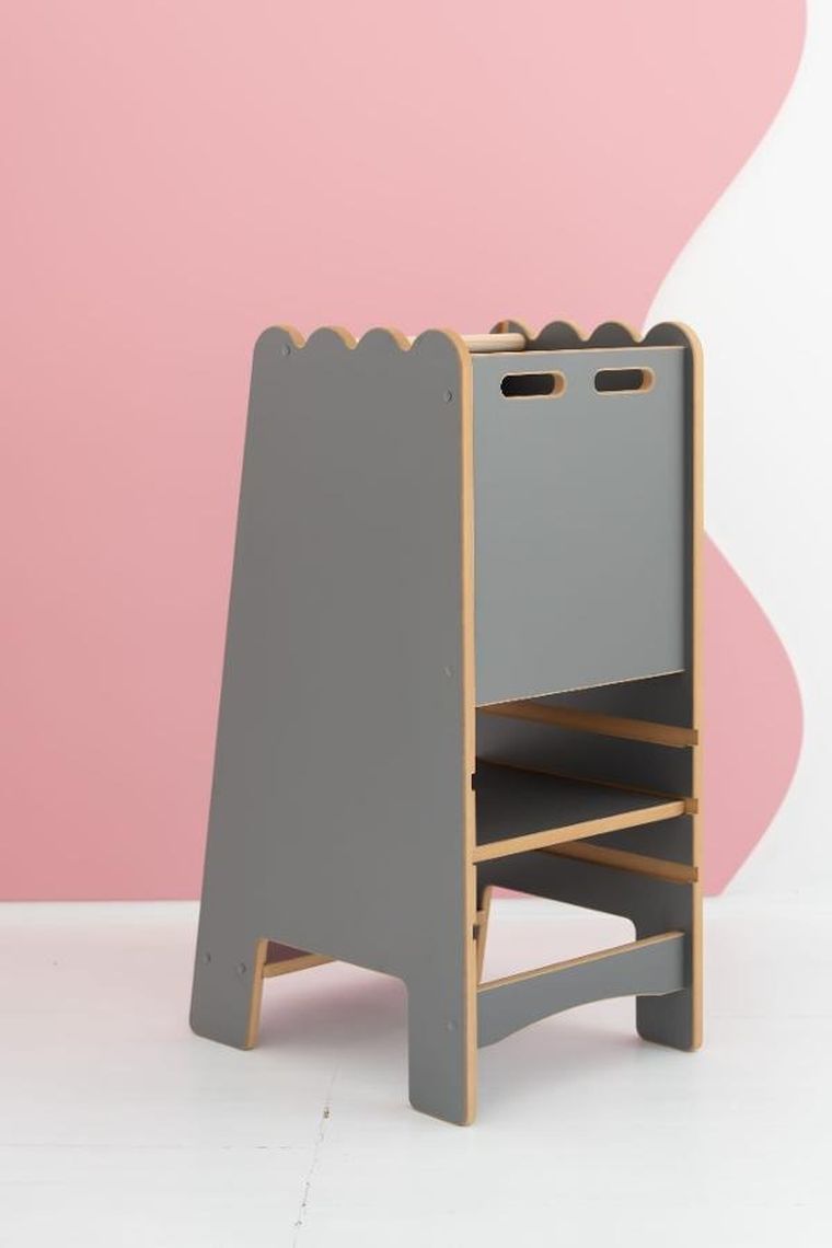 tupti.wood, Kitchen Helper, Bubble z falbanką, pomocnik kuchenny, szary