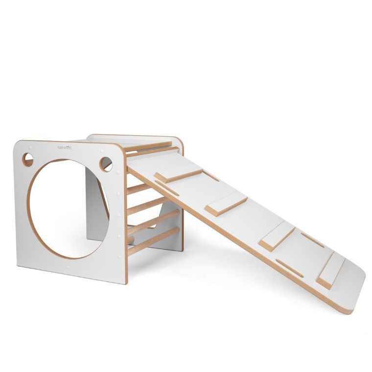 tupti.wood, kostka wielozadaniowa + mała zjeżdżalnia, drabinka