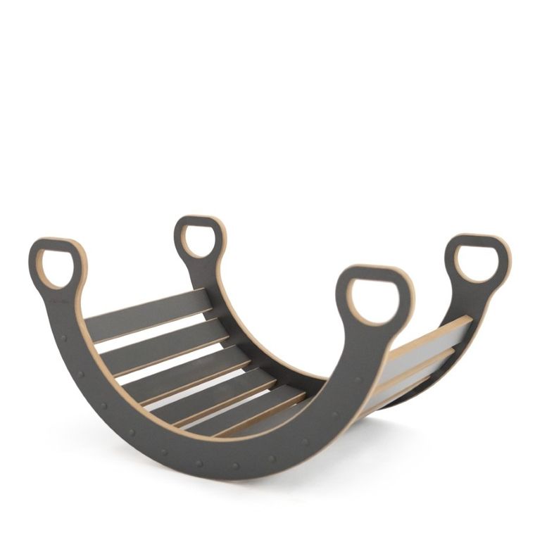 tupti.wood, mały bujak montessori, szary