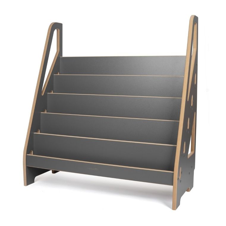 tupti.wood, maxi biblioteczka montessori, szara