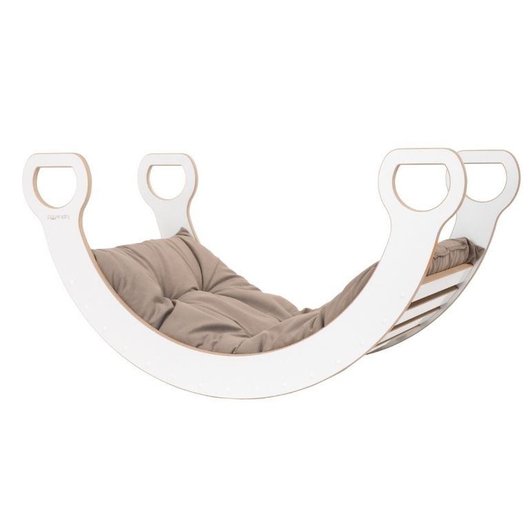 tupti.wood, poduszka do bujaka montessori, materac do dużego bujaka, beżowy