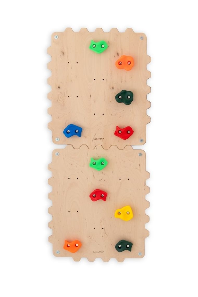 tupti.wood, ścianka wspinaczkowa, modułowa, puzzle, 2 moduły