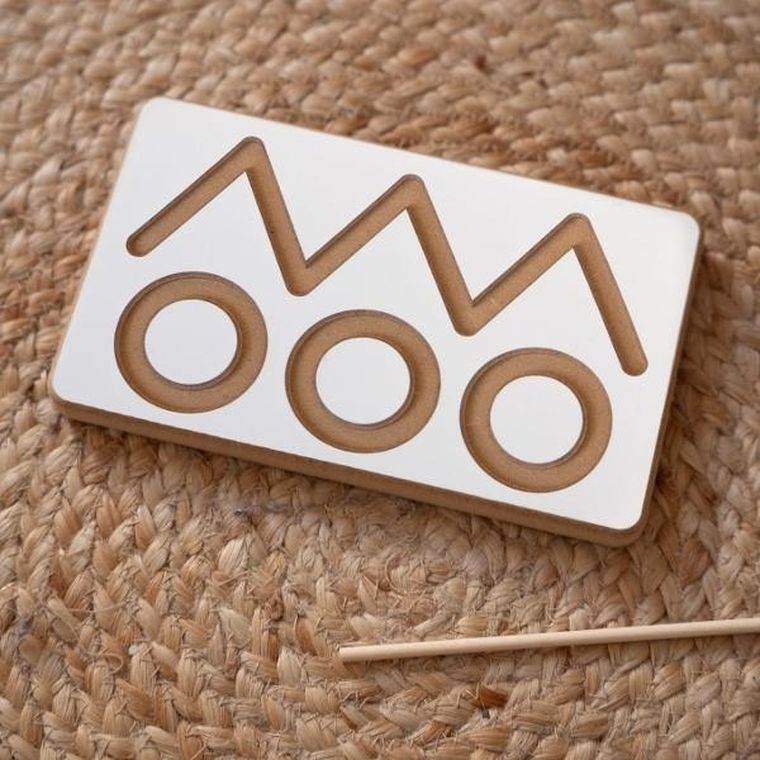 tupti.wood, tabliczka grafomotoryczna, peak