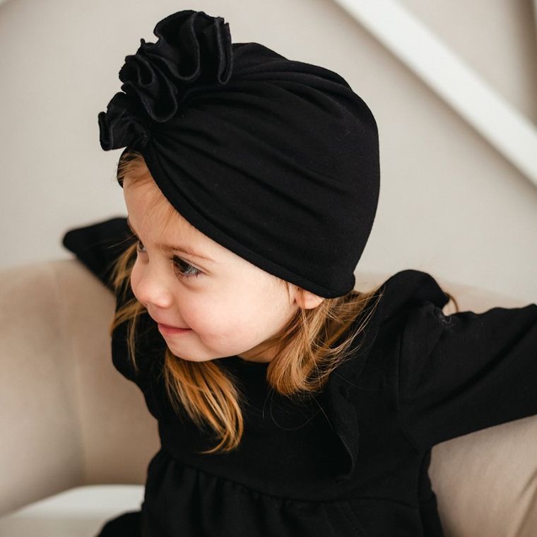 Turban dziewczęcy, czarny, Eevi