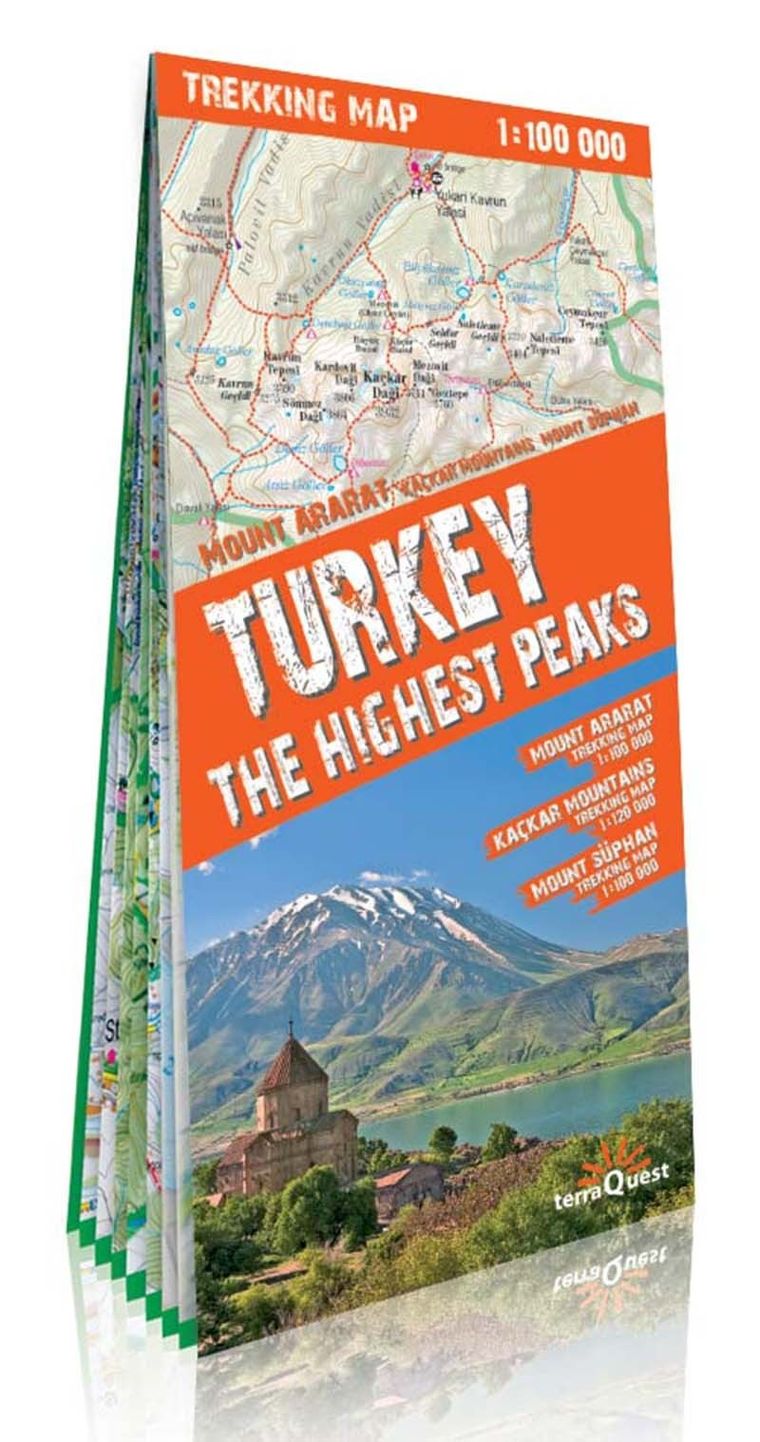 Turkey. The Highest Peaks 1:100 000. Trekking map