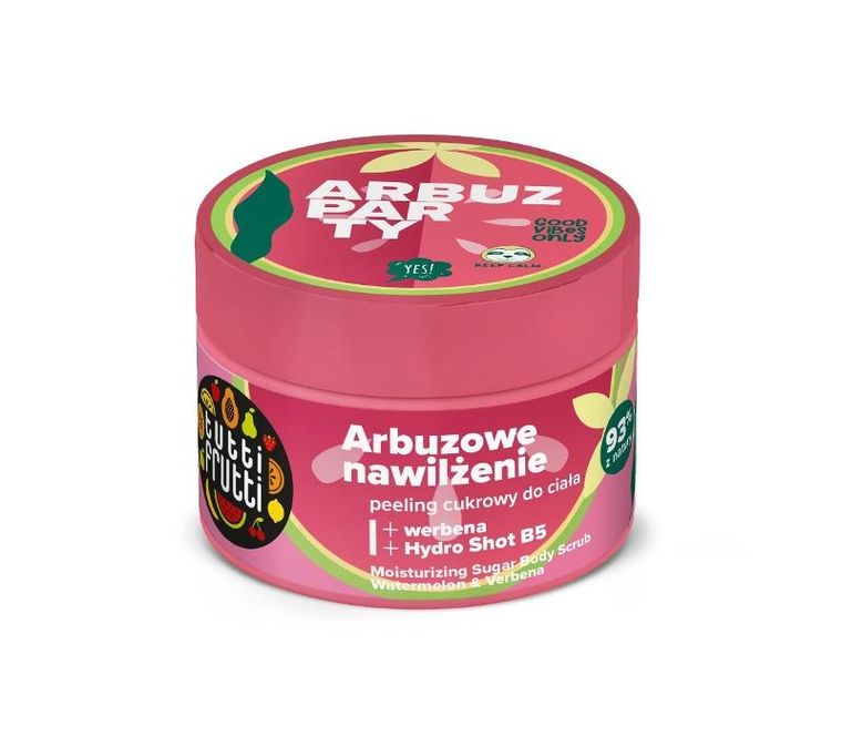 Tutti Frutti, arbuz party, peeling cukrowy do ciała, arbuzowe nawilżenie, 300 g