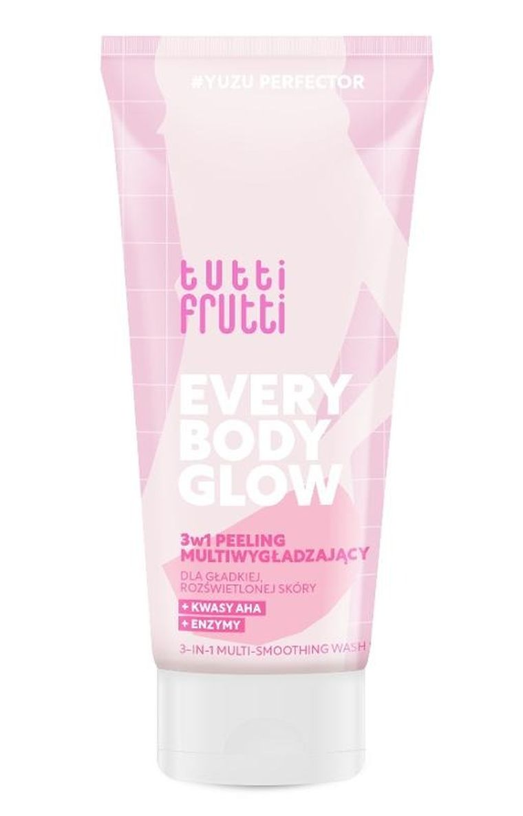 Tutti Frutti, Everybody Glow, peeling multiwygładzający 3w1, 200 ml