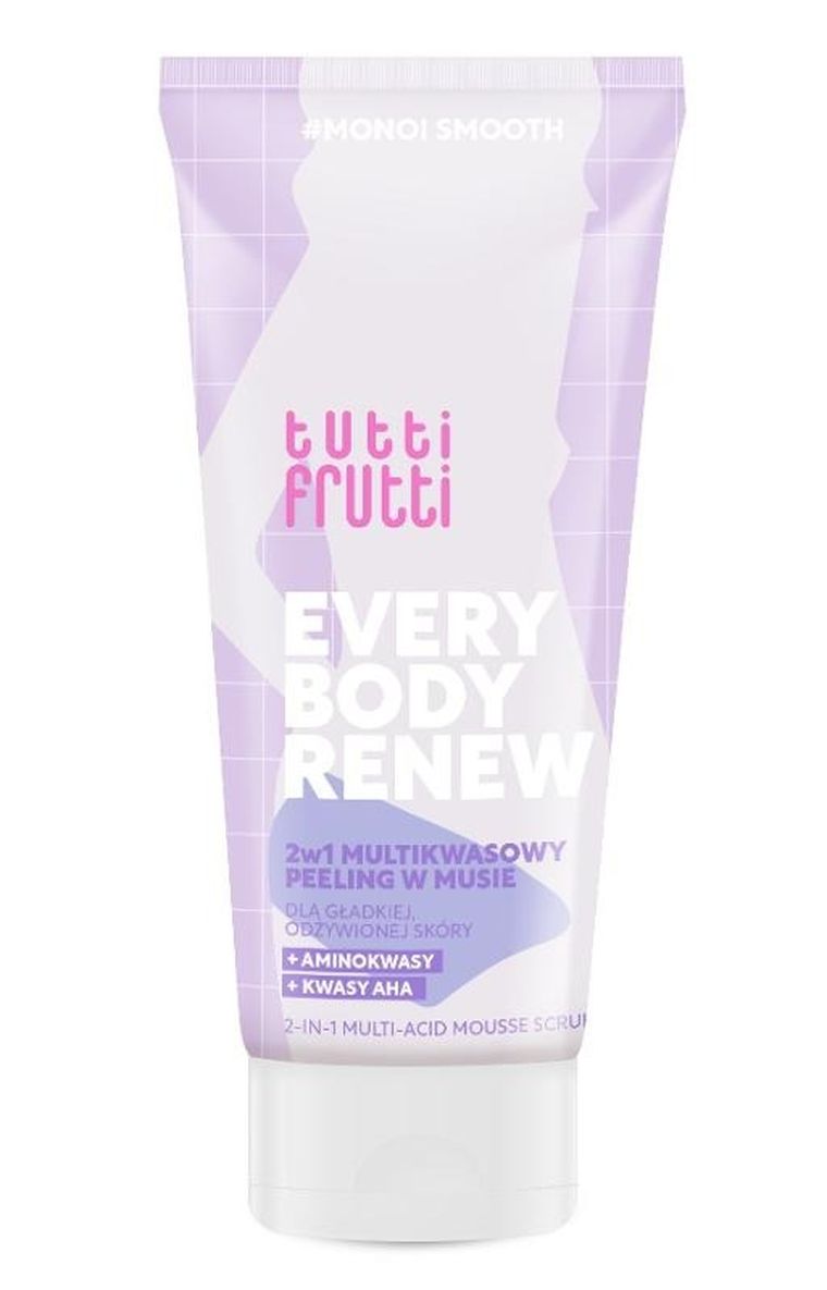 Tutti Frutti, Everybody Renew, multikwasowy peeling w musie 2w1, 200 ml