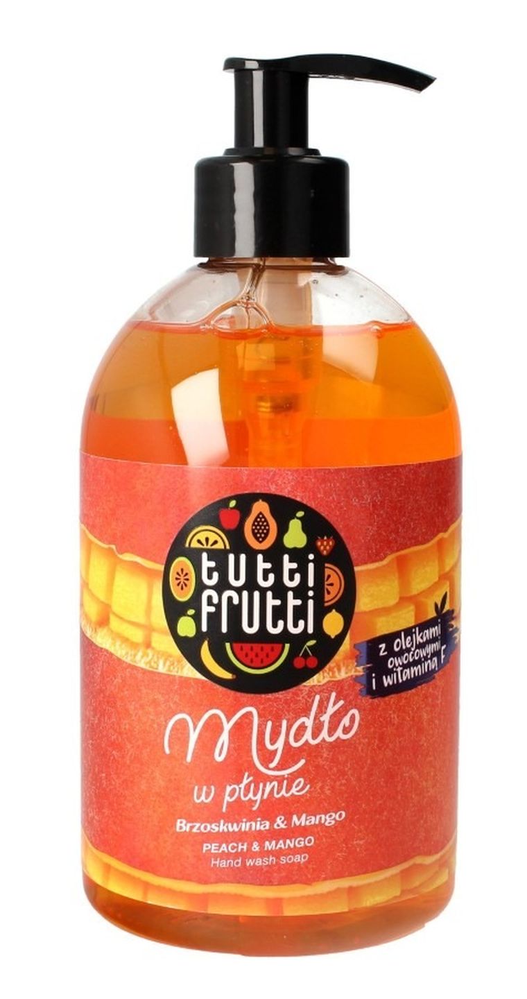 Tutti Frutti, mydło w płynie, Brzoskwinia & Mango, 500 ml