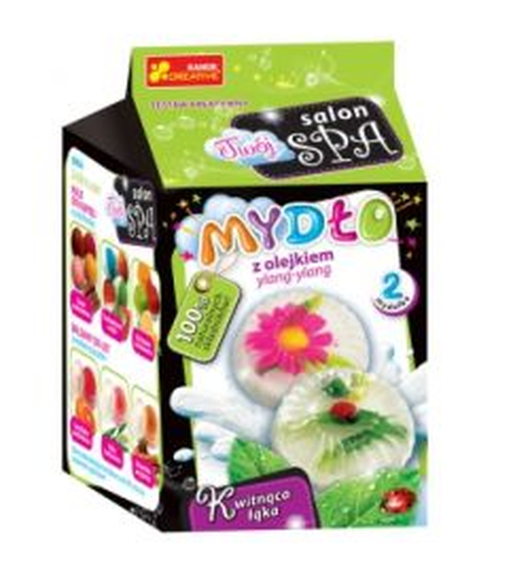 Twój salon SPA, mydło z olejkiem ylang-ylang, kwitnąca łąka, zestaw kreatywny