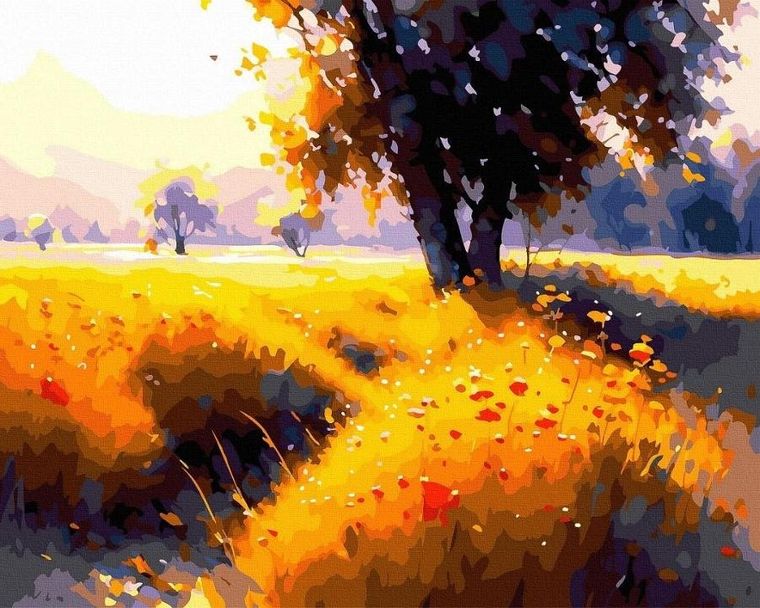 Twoje Hobby, malowanie po numerach + złota farba, Letnia cisza