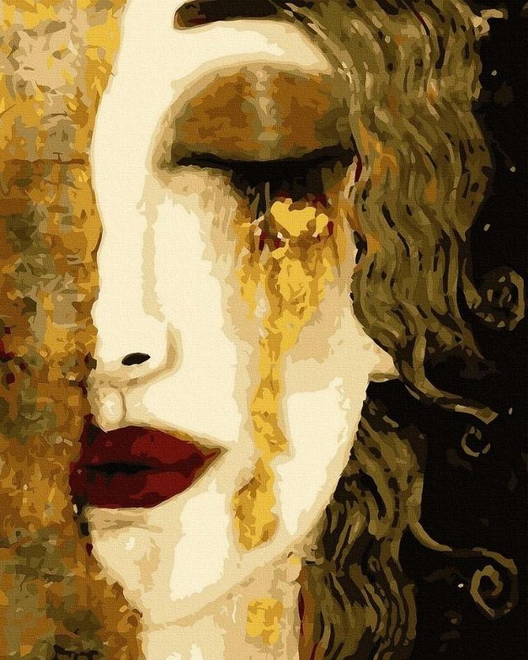 Twoje Hobby, malowanie po numerach + złota farba, Złote łzy