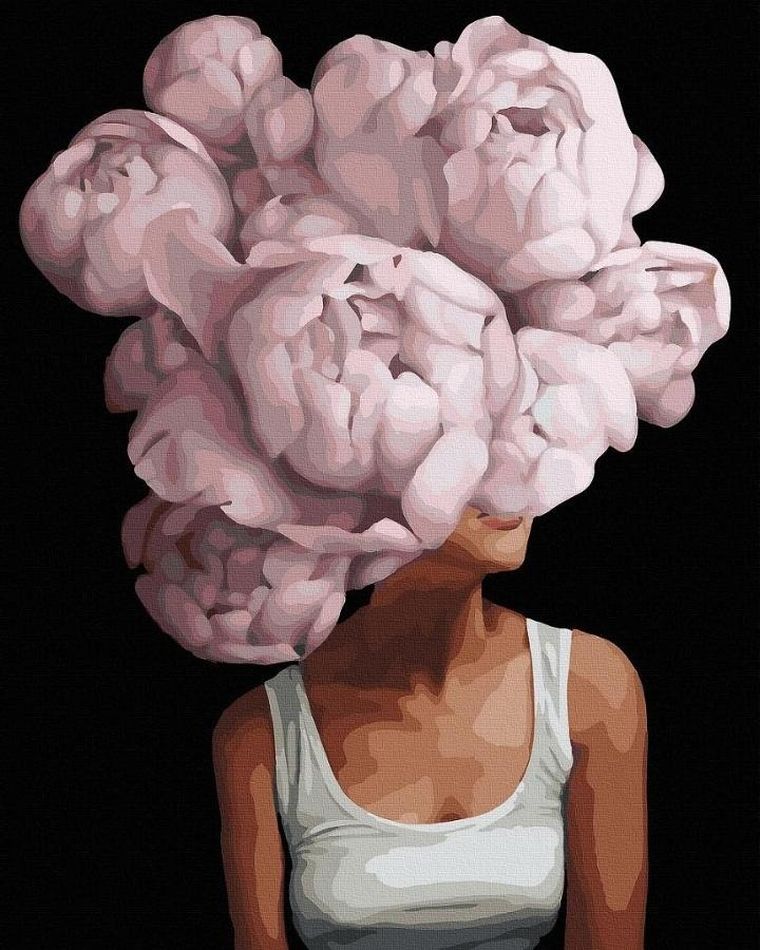 Twoje Hobby, malowanie po numerach, czarne płótno, Kwiatowe