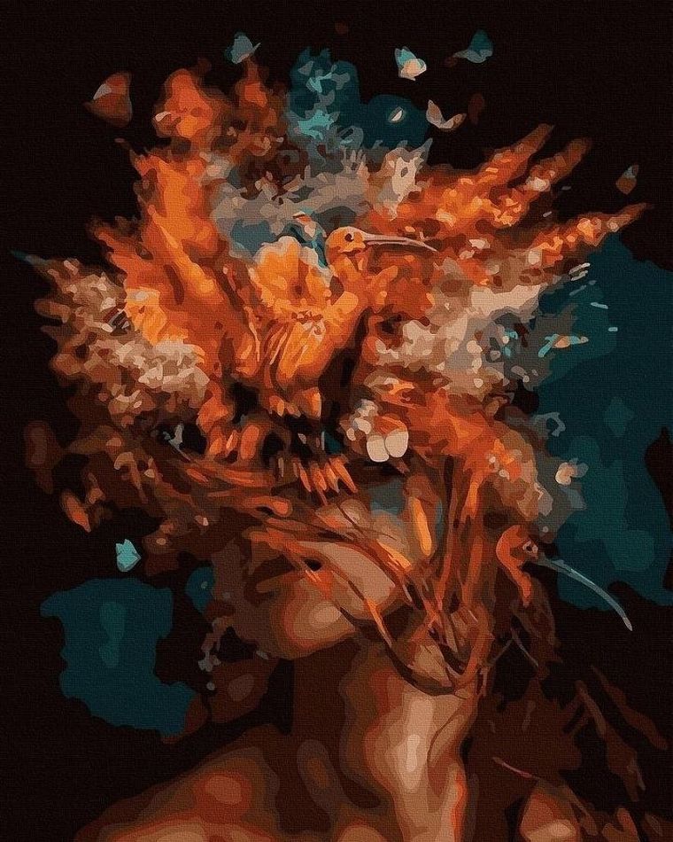 Twoje Hobby, malowanie po numerach, Maska kwiatowa, 40-50 cm