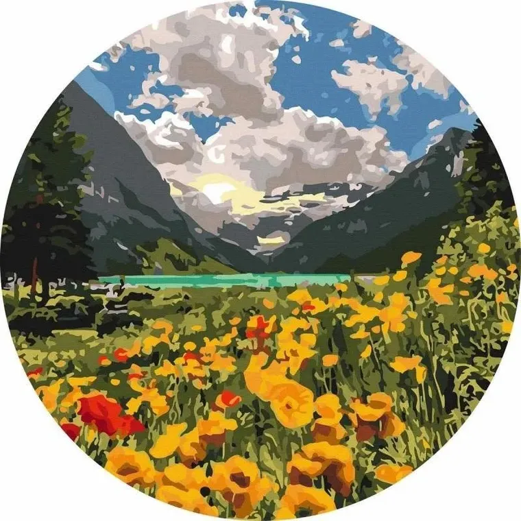 Twoje Hobby, malowanie po numerach, okrągłe, Majestatyczne Alpy