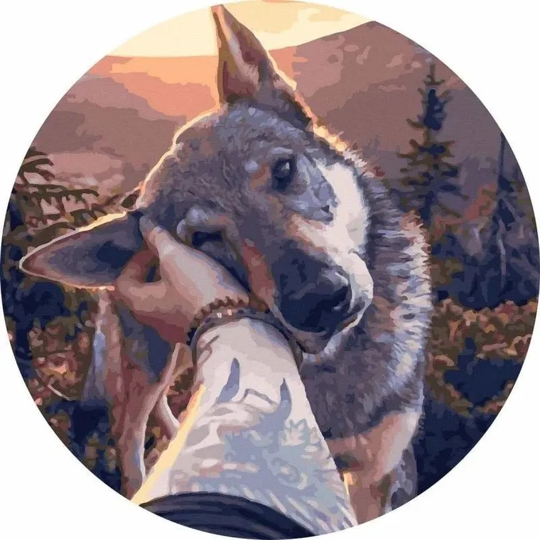 Twoje Hobby, malowanie po numerach, okrągłe, Najlepszy, 40 cm