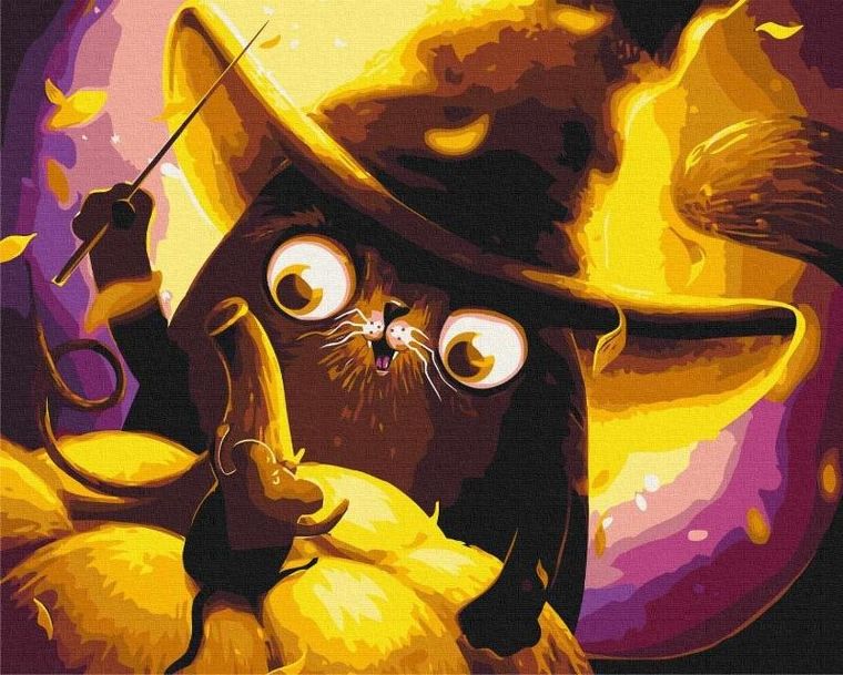 Twoje Hobby Plakaty, malowanie po numerach, Kot Magik