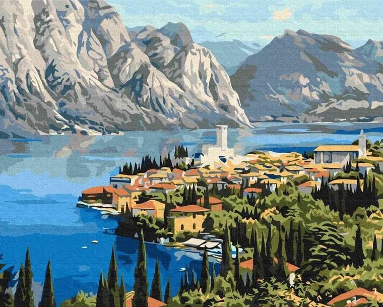 Twoje Hobby Plakaty, malowanie po numerach, Miasteczko nad morzem