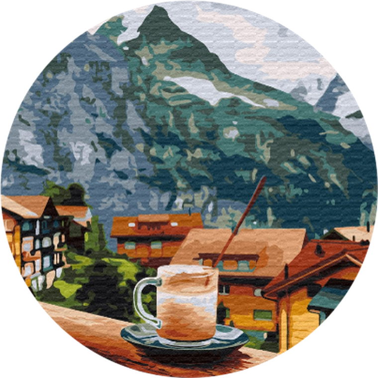 Twoje Hobby, Plakaty, malowanie po numerach, owalne, Cappuccino